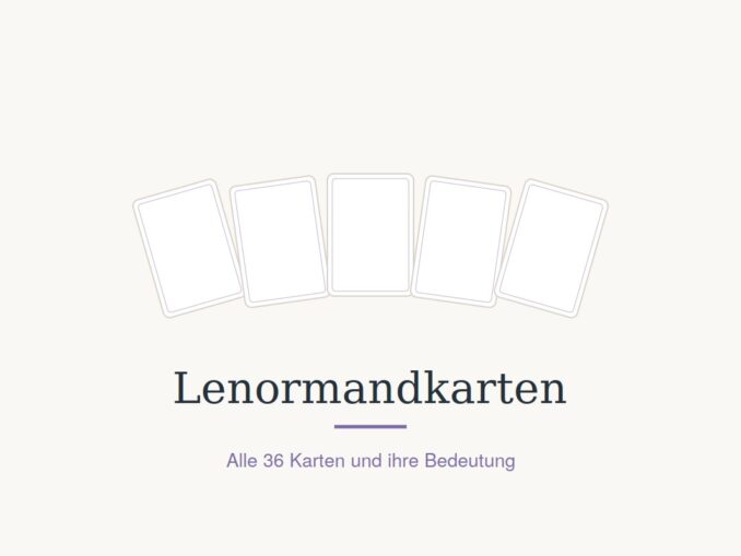 lenormandkarten bedeutung