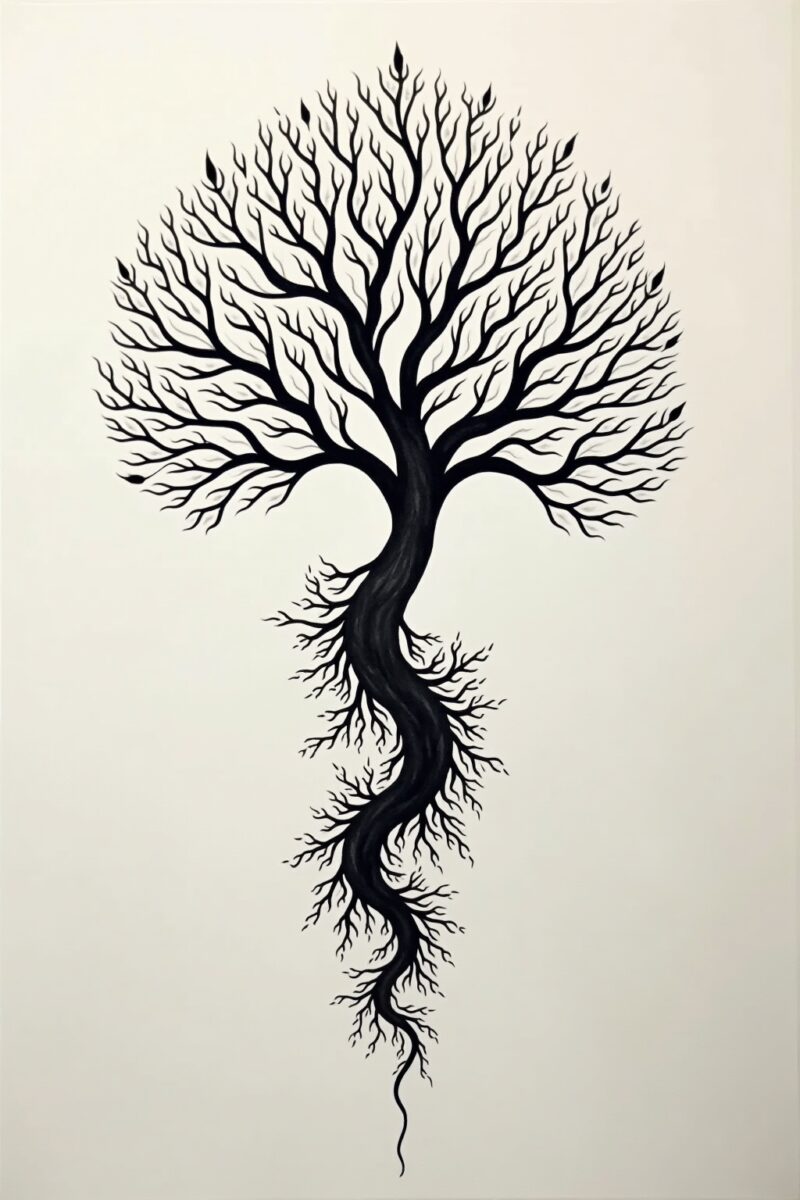 8 Tattoo Lebensbaum Frau Designs für innere Stärke 1 tattoo lebensbaum frau outline 1